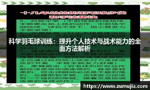 科学羽毛球训练：提升个人技术与战术能力的全面方法解析